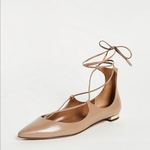 Aquazzura Christy Leather Flat